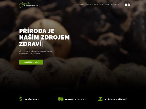 agrofabicovic.cz - náhled webdesignu